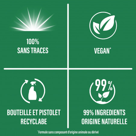 AJAX Spray Nettoyant Vitres Cristal Lot de 12 x 750ml