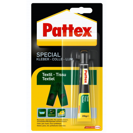 Pack de 2 - Pattex - Colle Spécialités Matériaux Textile Tube 20G