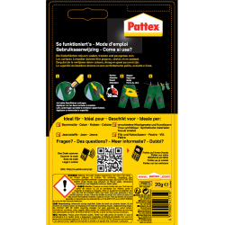 Pack de 2 - Pattex - Colle Spécialités Matériaux Textile Tube 20G 2