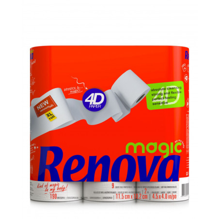 Renova - 9 Rouleaux Papier hygiénique Magic
