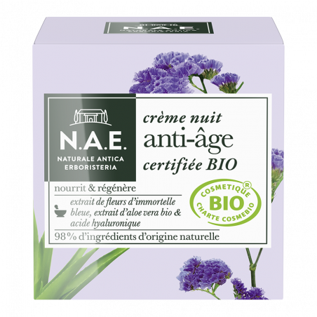 Lot de 2 - N.A.E - Crème Visage Nuit Anti-Âge Bio - 50 ml