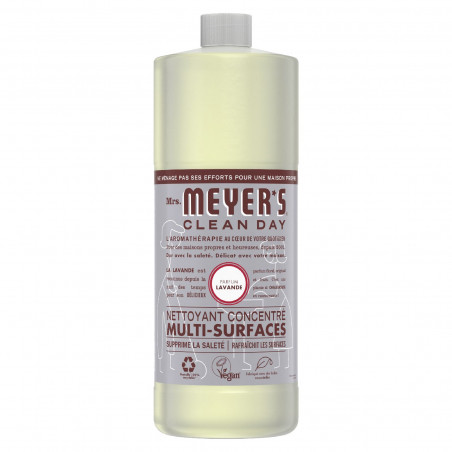 Mrs Meyer's - Pack de 6 Nettoyant Multi Surface Concentre Parfum Lavande 946 Ml
