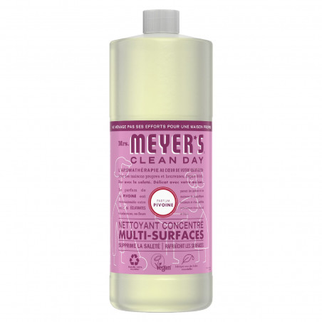 Meyer's - Pack de 6 Nettoyant Multi Surface Concentre Parfum Pivoine 946 Ml