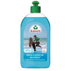 Pack de 8 Rainett liquide vaisselle Ecolabel Concentré Bicarbonate Edition Océans 500 ml