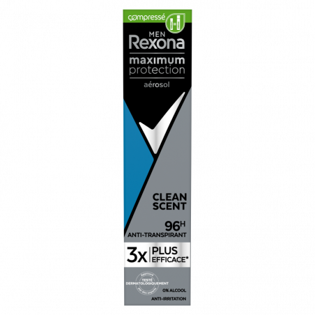 Pack de 6 REXONA MEN Déodorant Homme Spray Anti-transpirant Clean Scent 100 ml