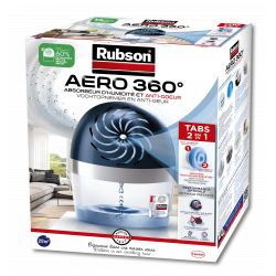 Absorbeur d'humidité Pure pour pièces de 20 m² (+ recharge neutre) & 4 recharges en tabs neutres pour l'absorbeur d'humidité 2