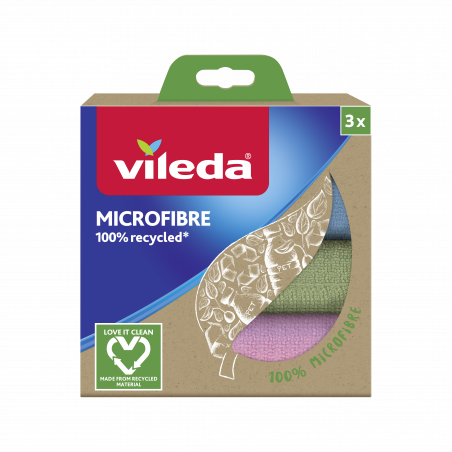 Vileda - Lot de 6 Lavettes MF recyclée x3