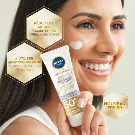 Pack de 2 - NIVEA SUN - Protection Solaire Fluide UV Visage  FPS 50+ Anti-tâches Luminous 630 40ml