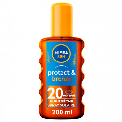 Pack de 2 - NIVEA SUN - Protection solaire Spray Huile Sèche  FPS 20 PROTECT & BRONZE 200ml
