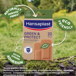 Pack de 3 - HANSAPLAST GREEN & PROTECT - 20 pansements - 2 formats 2