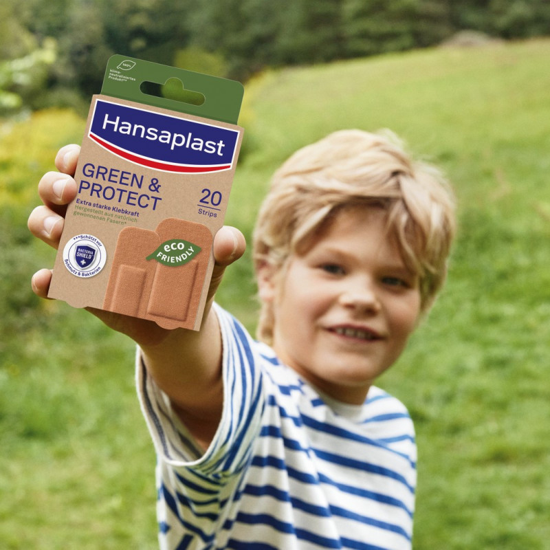 Pack de 3 - HANSAPLAST GREEN & PROTECT - 20 pansements - 2 formats