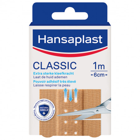 Pack de 3 - HANSAPLAST Bandes Classic 1m x 6cm Pack de 3 - HANSAPLAST Bandes Classic 1m x 6cm