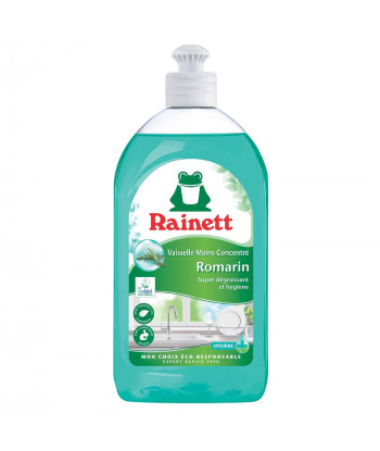 Pack de 8 - Rainett - Liquide Vaisselle Ecolabel Concentré Romarin 500ml