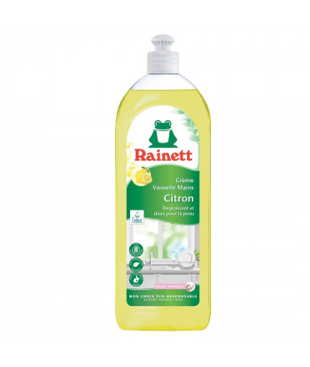 Pack de 10 - Rainett - Liquide Vaisselle Ecologique Crème Citron 750ml