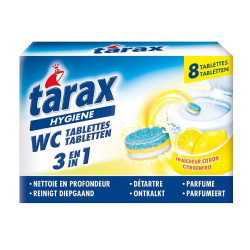 Pack de 8 - Tarax - WC tablettes "3 en 1" - 8 tablettes