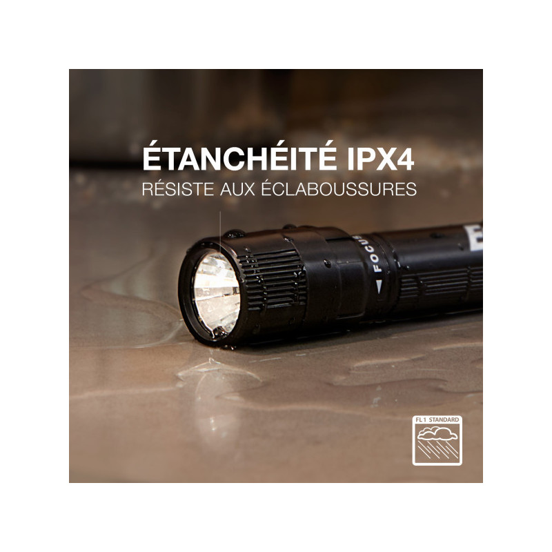 LAMPE TORCHE FAISCEAU RÉGLABLE X FOCUS GRAND MODÈLE 2AAA - 50 LUMENS