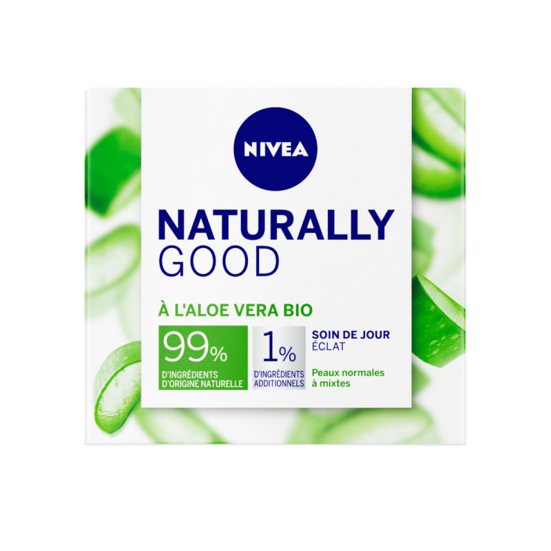 Crème visage hydratante NIVEA Aloe vera BIO Peaux normales Naturally Good 50ml