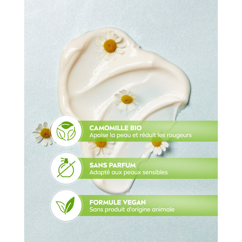 Pack de 2 - Crème visage hydratante NIVEA Camomille BIO Peaux sensibles Naturally Good 50ml