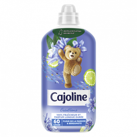 240 Lavages - Adoucissant CAJOLINE Fleur de Passion & Bergamote (Lot 4x1,38l)