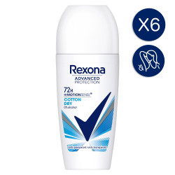 6 Déodorants REXONA Bille Cotton Dry (Lot 6x50ml)