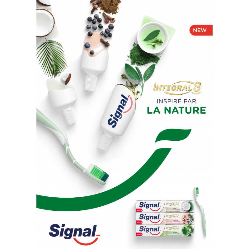 6x75ml Dentifrices Signal Integral 8 Nature Elements Soin Gencives (Lot de 6x75ml )