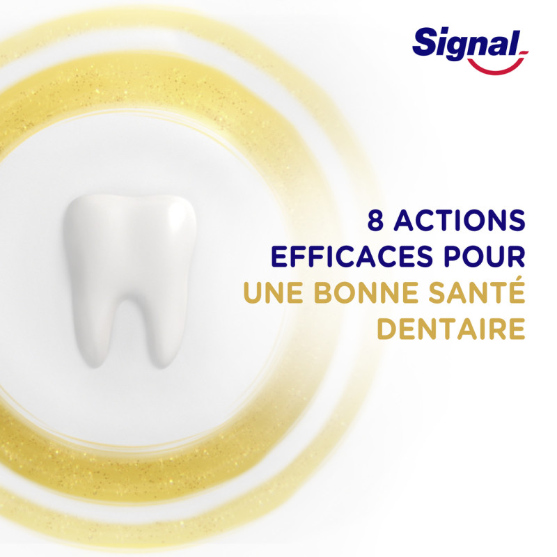 6x75ml Dentifrices Signal Integral 8 Nature Elements Coco Blancheur