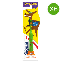 6 Brosses à Dents Signal Enfants 3 à 6 ans Extra Souple (Lot de 6 )