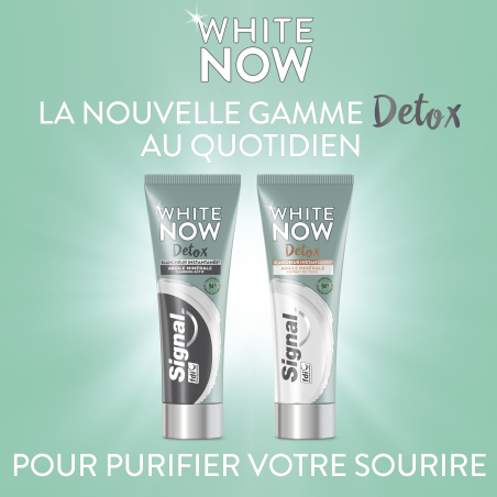 6 Dentifrices Signal White Now Detox Argile & Coco (Lot de 6x75ml)
