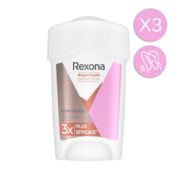 3 Déodorants REXONA Stick Anti-Transpirant Maximum Protection Confidence (Lot...