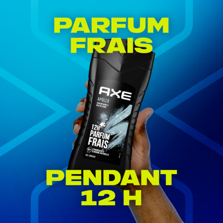 4x250ml Gels Douche Homme Axe Apollo 12h de Frâicheur (Lot de 4x250ml )