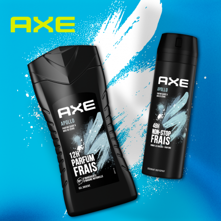 4x250ml Gels Douche Homme Axe Apollo 12h de Frâicheur (Lot de 4x250ml )