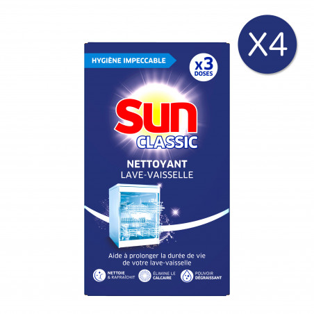 4x3 doses Nettoyant Machine Sun Efficacité Efficacité & Brillance (12 doses)
