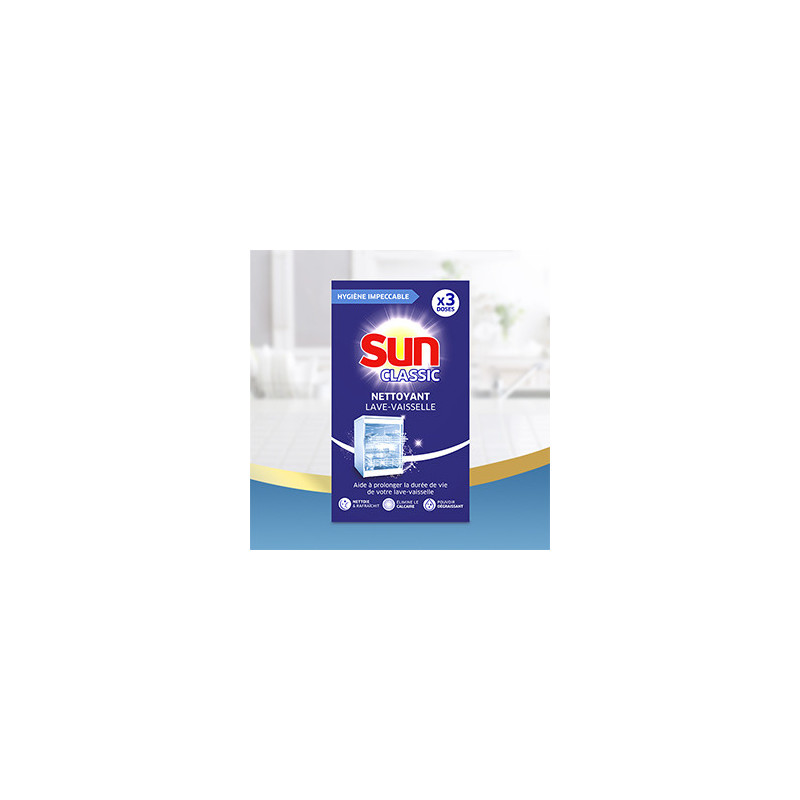 4x3 doses Nettoyant Machine Sun Efficacité Efficacité & Brillance (12 doses)