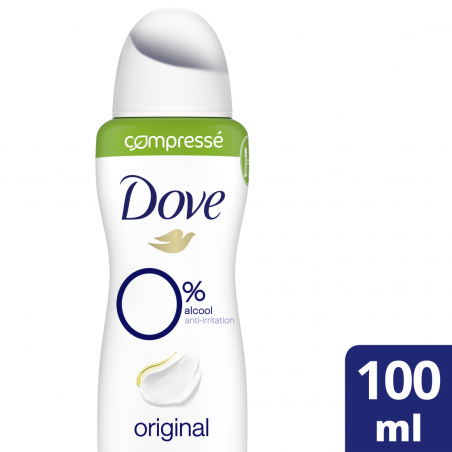 Pack de 6 - Dove 0% Déodorant Compressé Original 100ml
