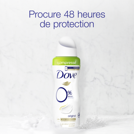 Pack de 6 - Dove 0% Déodorant Compressé Original 100ml