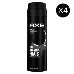 4 Déodorants AXE Spray Black 48h Non-Stop Frais 200ml (Lot 4x200ml)