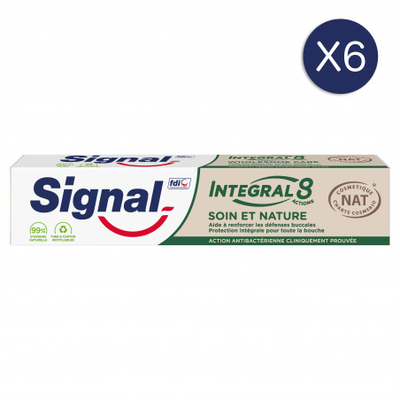 6 Dentifrices SIGNAL Integral 8 Soin & Nature (Lot 6x75ml)