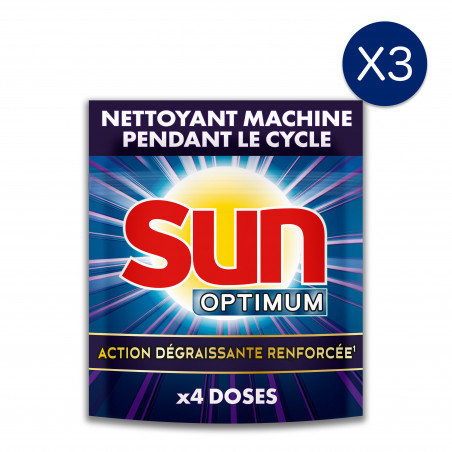3x4 doses Nettoyant Machine Sun Lave-Vaisselle Efficacité & Brillance (12 doses)