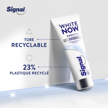 6 Dentifrices SIGNAL Blancheur White Now Sensitive (Lot 6x75ml)