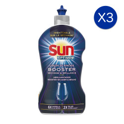 3 Liquide de Rinçage SUN Optimum Booster Séchage & Brillance (Lot de 3x450ml)