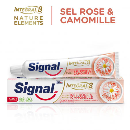 6 Dentifrices SIGNAL Nature Elements Sel Rose & Camomille (Lot 6x75ml) 6 Dentifrices SIGNAL Nature Elements Sel Rose & Camomille (Lot 6x75ml)