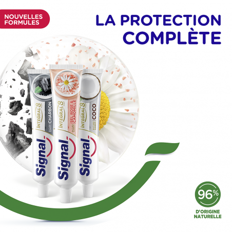 6 Dentifrices SIGNAL Nature Elements Sel Rose & Camomille (Lot 6x75ml) 6 Dentifrices SIGNAL Nature Elements Sel Rose & Camomille (Lot 6x75ml)