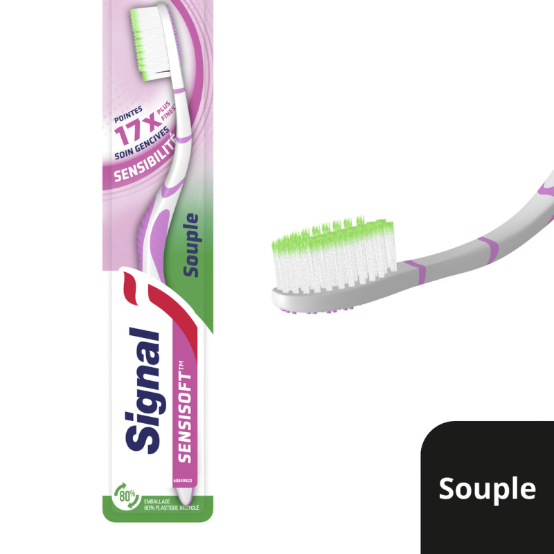 6 Brosses à dents SIGNAL Sensisoft Sensibilité Souple (Lot de 6)
