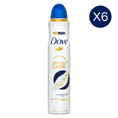 6 Déodorants DOVE Spray Anti-Transpirant Advanced Care Original (Lot 6x200ml)