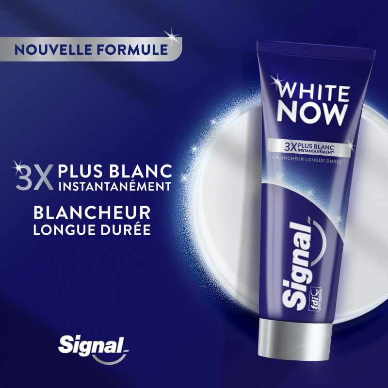 6 Dentifrices SIGNAL White Now Dentifrice Original (Lot 6x75ml)