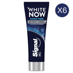 6 Dentifrices SIGNAL White Now Dentifrice Super Pure (Lot 6x75ml)