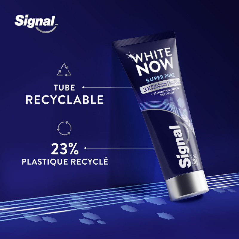 6 Dentifrices SIGNAL White Now Dentifrice Super Pure (Lot 6x75ml)