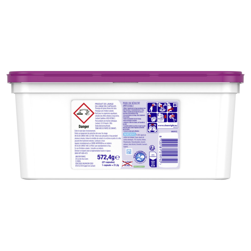 81 lavages - Capsules OMO Lessive Monoi (Lot de 3x27)