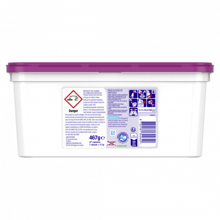 81 lavages - Capsules OMO Lessive Lavande & Patchouili (Lot de 3x27)