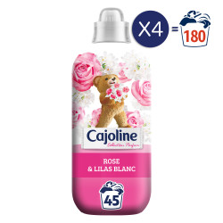 180 lavages - Adoucissant CAJOLINE Rose et Lilas Blanc